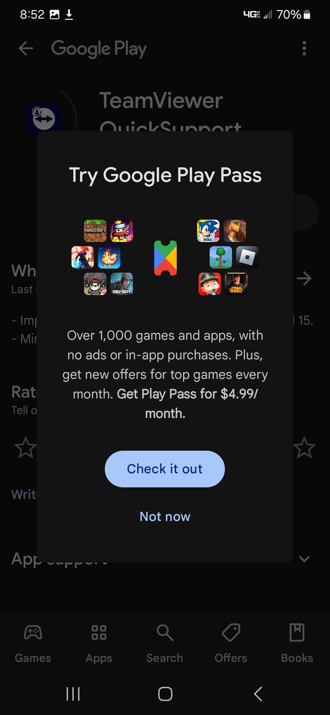 Close Try Google Play Pass