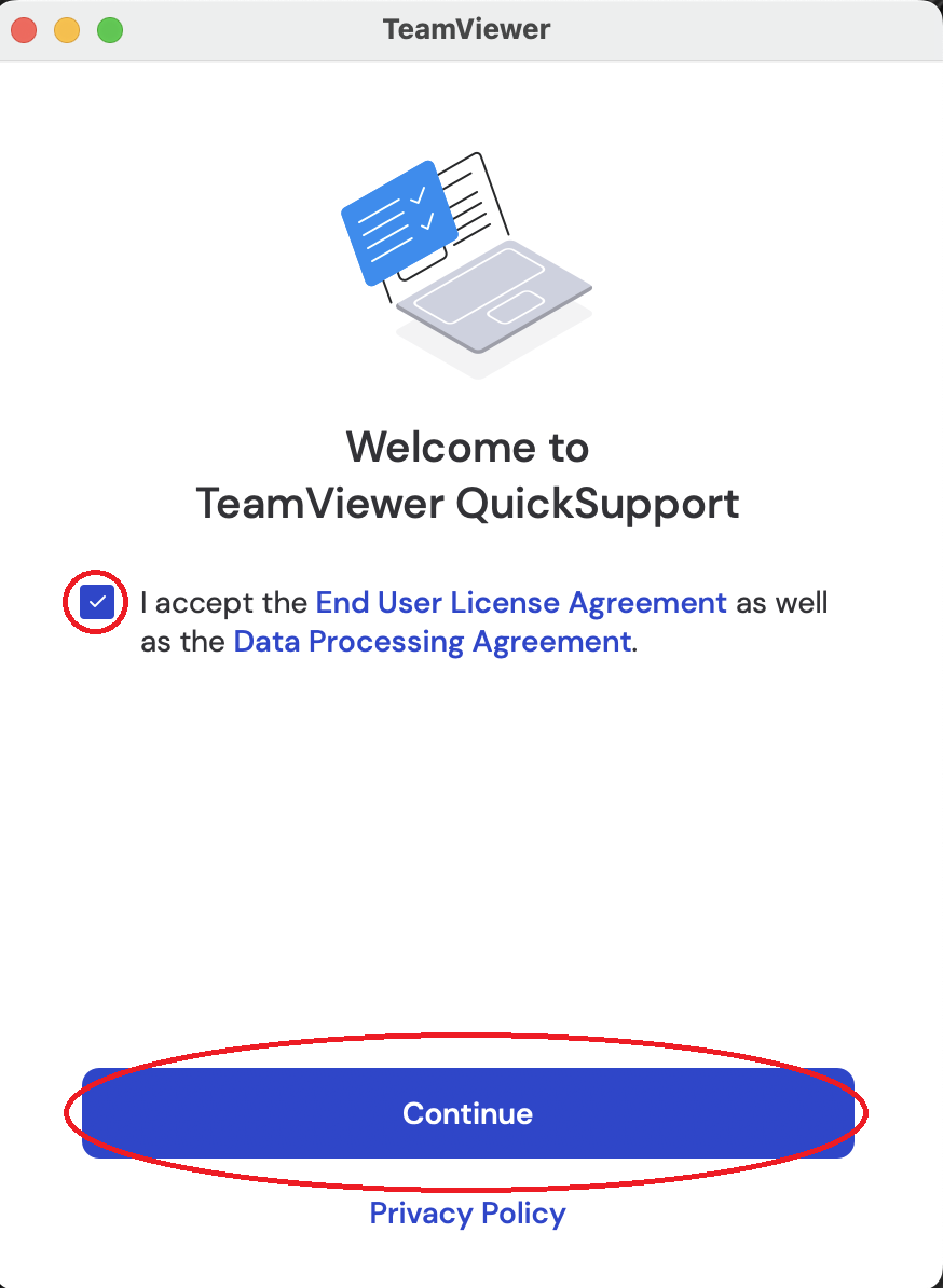 Accepting User Terms