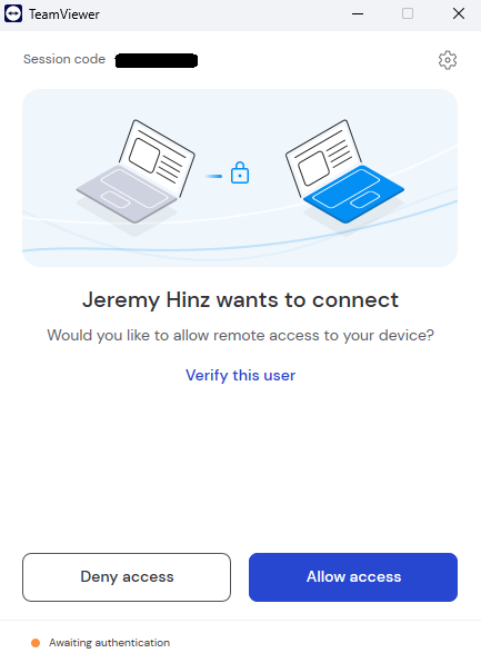 User Accepts the Connection